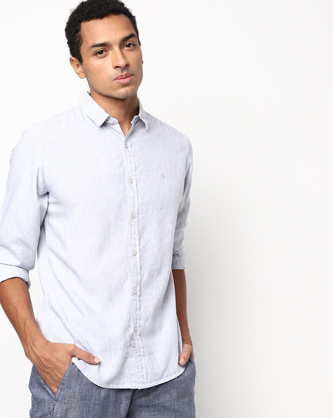 Buy Grey Shirts for Men by UNITED COLORS OF BENETTON Online