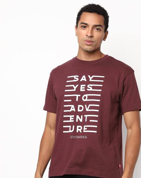 Buy Maroon Tshirts for Men by LEVIS 