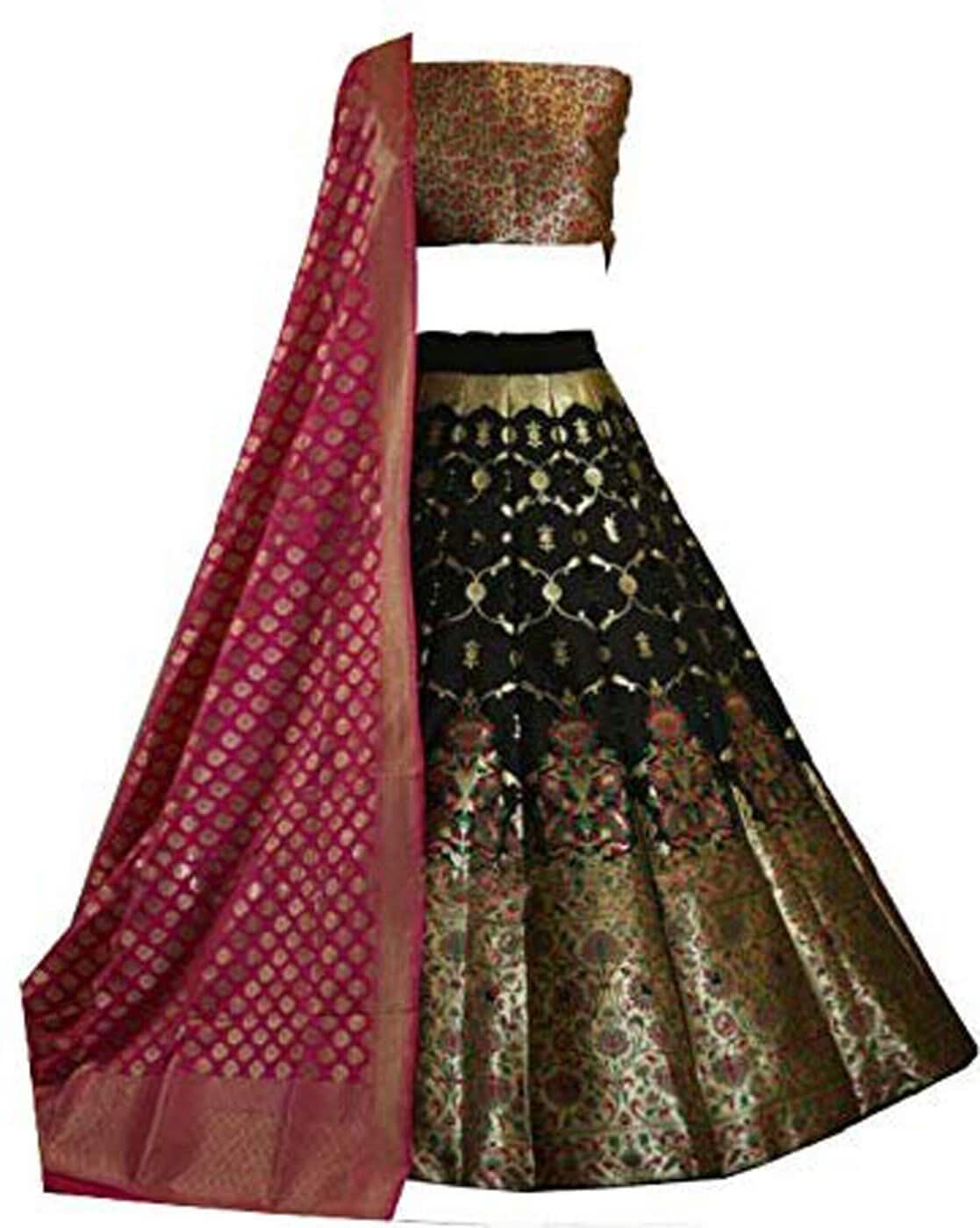 Buy Black Lehenga Choli Sets for Women by EKTA TEXTILES Online | Ajio.com