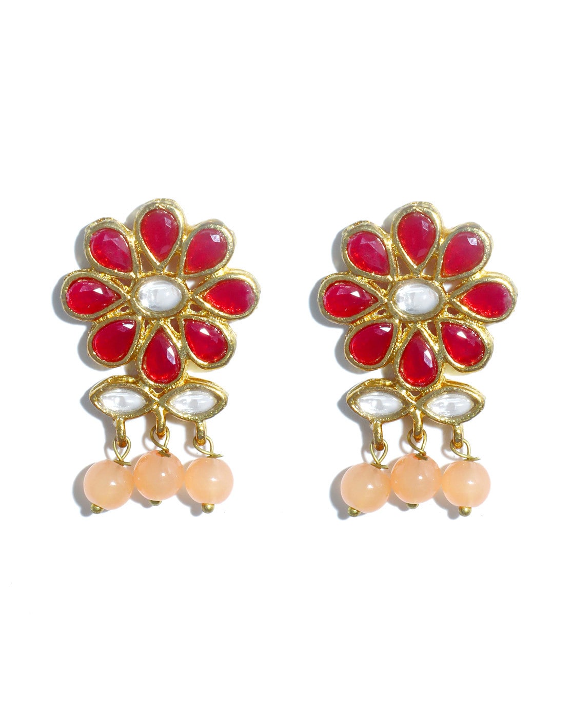 Red long tassels earrings  Momiffycom