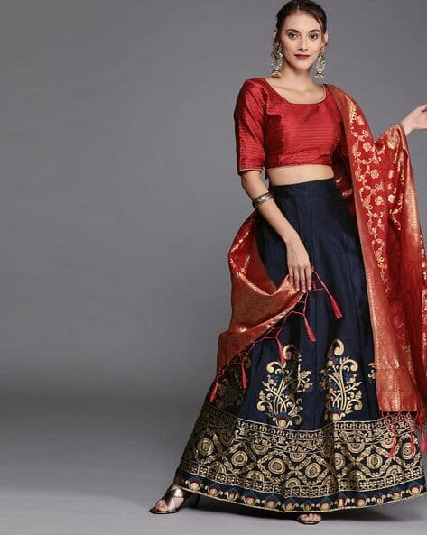 silk lengha