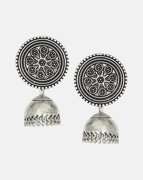 Buy | Oxidised Silver Plated Brass Ghungroo Stud Earring-Eepleberry