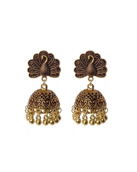 Indian Vintage Bollywood Gold Traditional Jhumka Jhumki Earrings Bridal  Jewelry | eBay