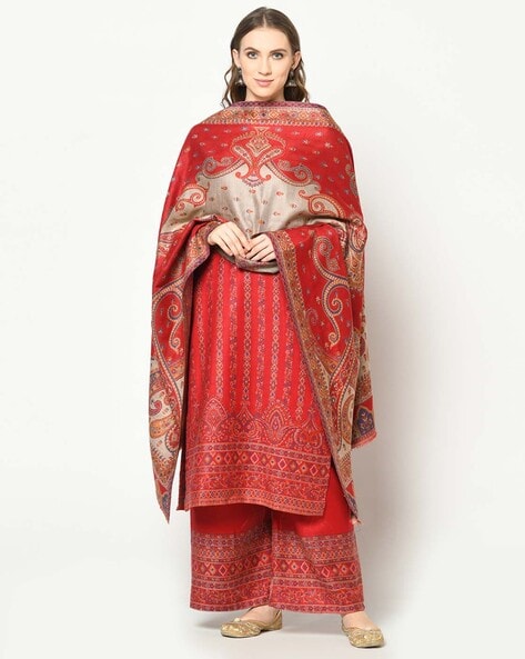 Indian Print Unstitched Dress Material Price in India