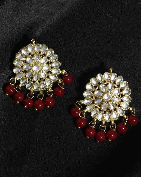 Pearl And Coral Earrings - Lagu Bandhu