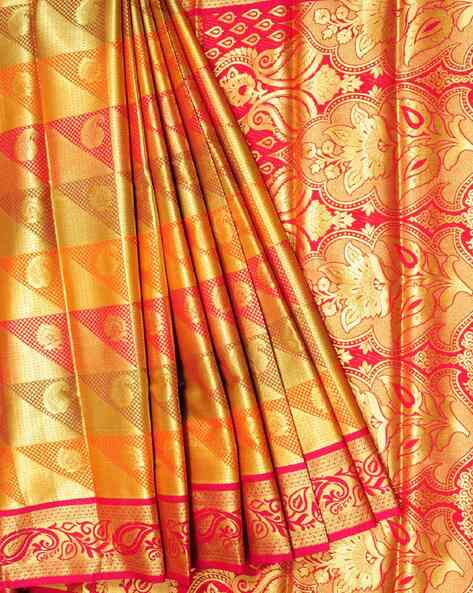 Art Silk Maroon,Golden And Violet Plain empose sarees, 0.8 M, 6.3 m at Rs  650/piece in Salem