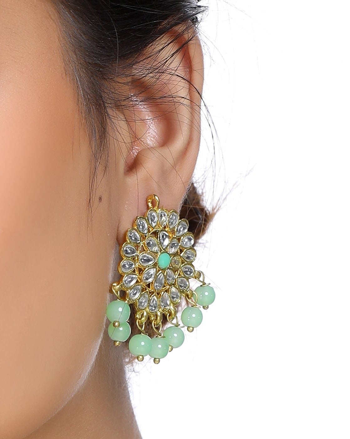 Buy Royal Blue Olive Green Earrings for Women Online at Ajnaa Jewels |390875