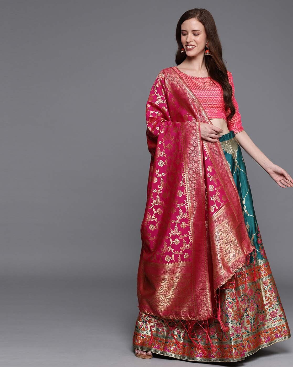 chaniya choli with silk dupatta