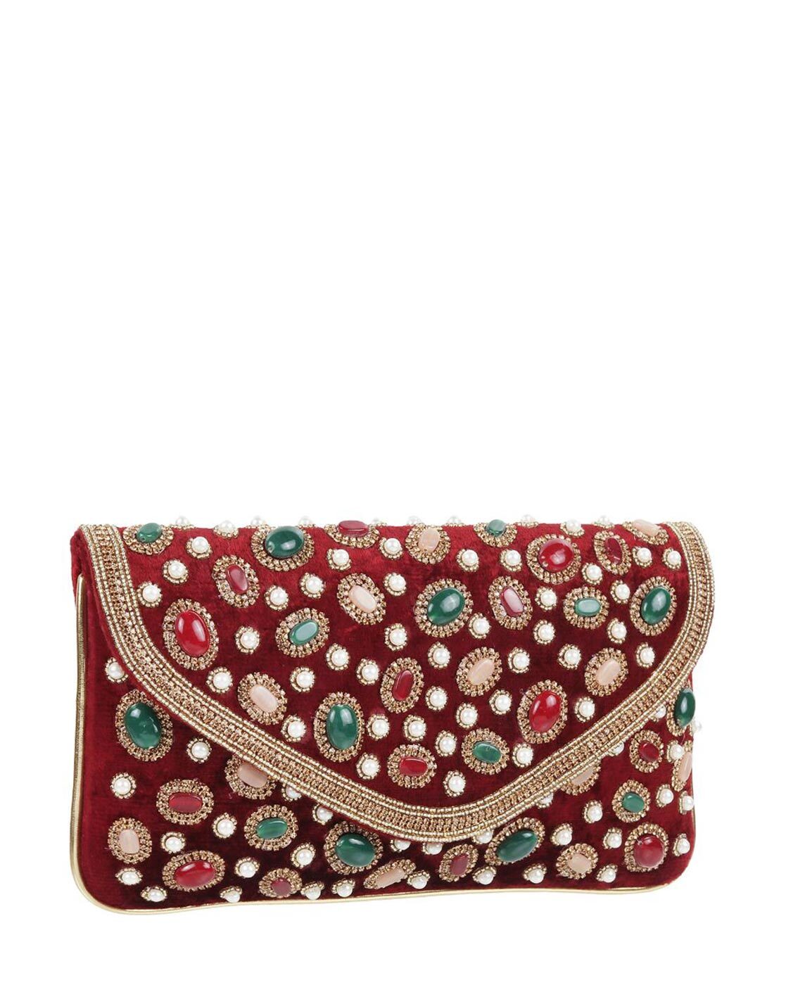 Printed Multicolor Silk Brocade Clutch Purse, Size: 7.5x8.5 at Rs 480 in  Faridabad