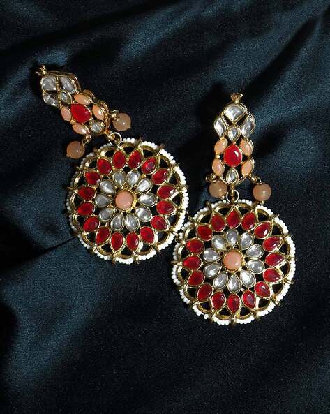 Flipkart.com - Buy CELEBRAVO Kundan Latkan Earrings Crystal Brass Drops &  Danglers Online at Best Prices in India