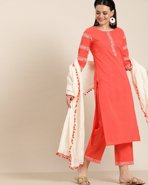 ajio kurti suit set