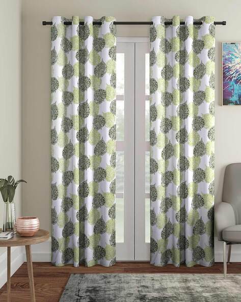 Cortina Eyelet Curtain, Lemon Green Curtains