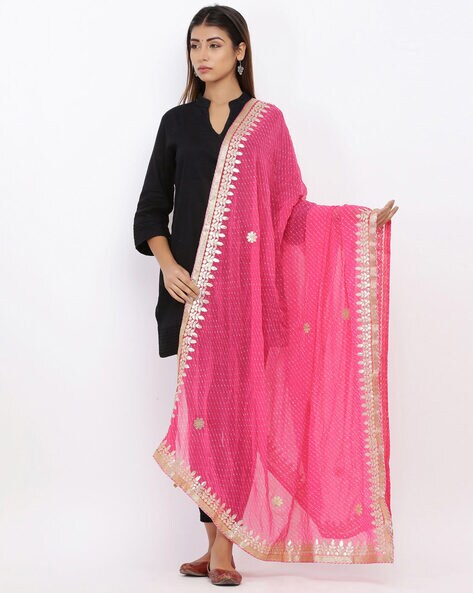 Leheriya Gota Patti Dupatta Price in India