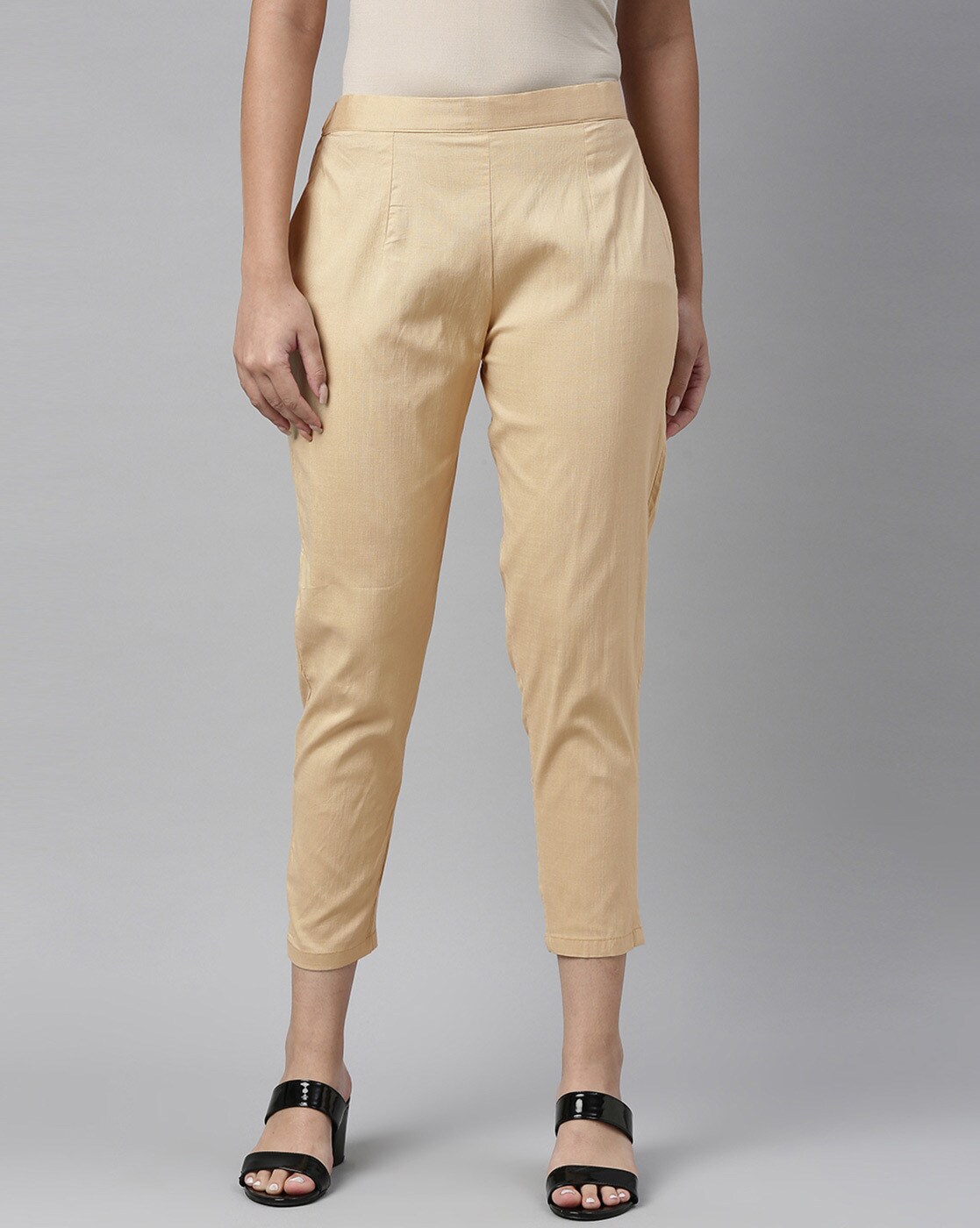 Buy Cream Pants for Women by Swishchick Online
