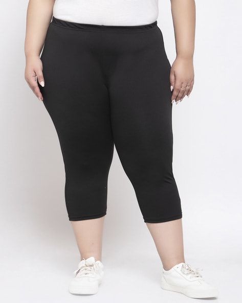 Buy GROTEEN 3 Pack Plus Size Capri Leggings for Women-High Waisted Tummy  Control Workout Black Yoga Pants at Amazon.in