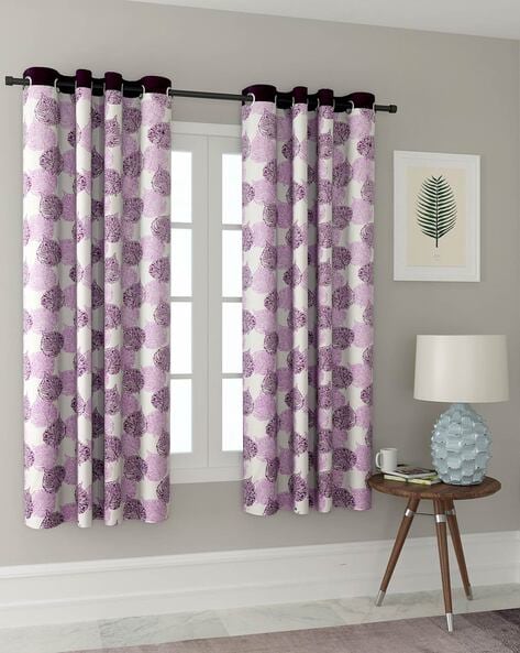 Cortina Eyelet Curtain, Purple Window Curtains