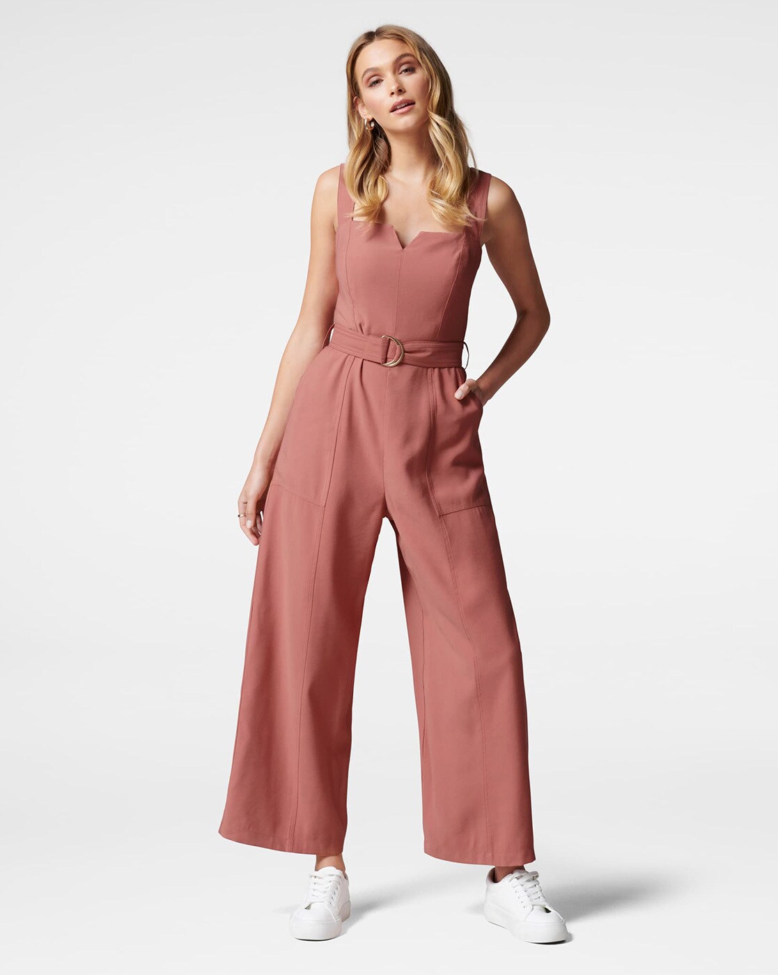 Forever New Ever New tie waist wide leg jumpsuit in olive-Green | Smart  Closet