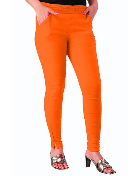 Orange jeggings clearance