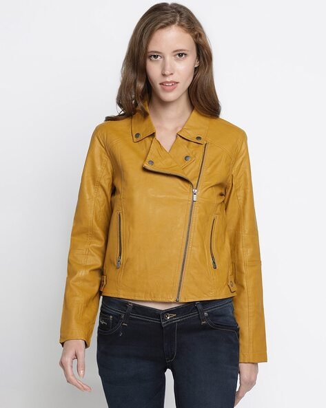 Buy Mustard Yellow Jackets Coats for Women by Pepe Jeans Online Ajio