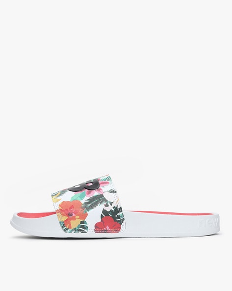 new balance floral slides