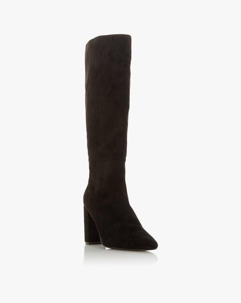 Buy Black Regular/Wide Fit Forever Comfort Leather Block Heel Knee High  Boots from Next Austria