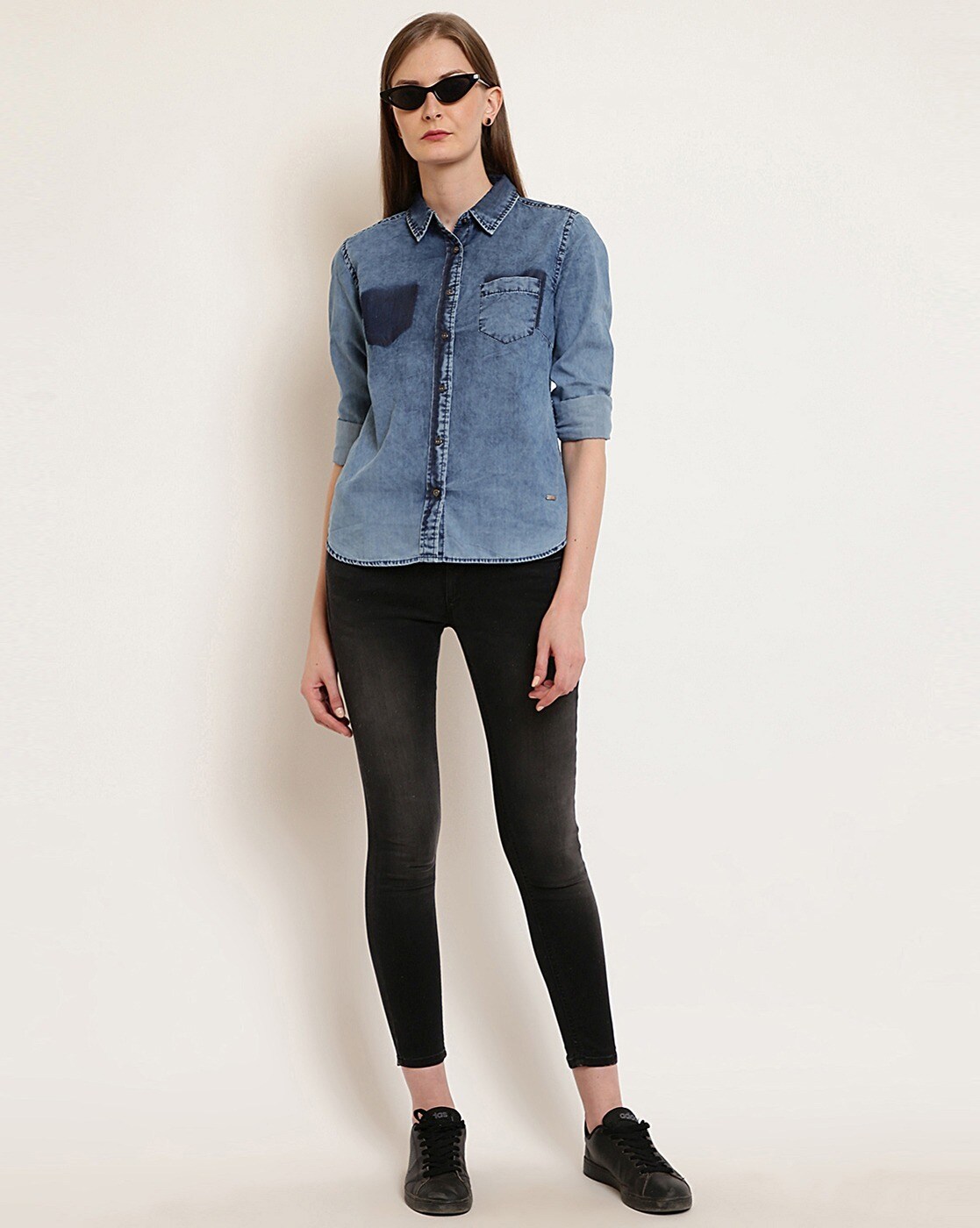 Buy Blue Shirts for Women by Pepe Jeans Online | Ajio.com