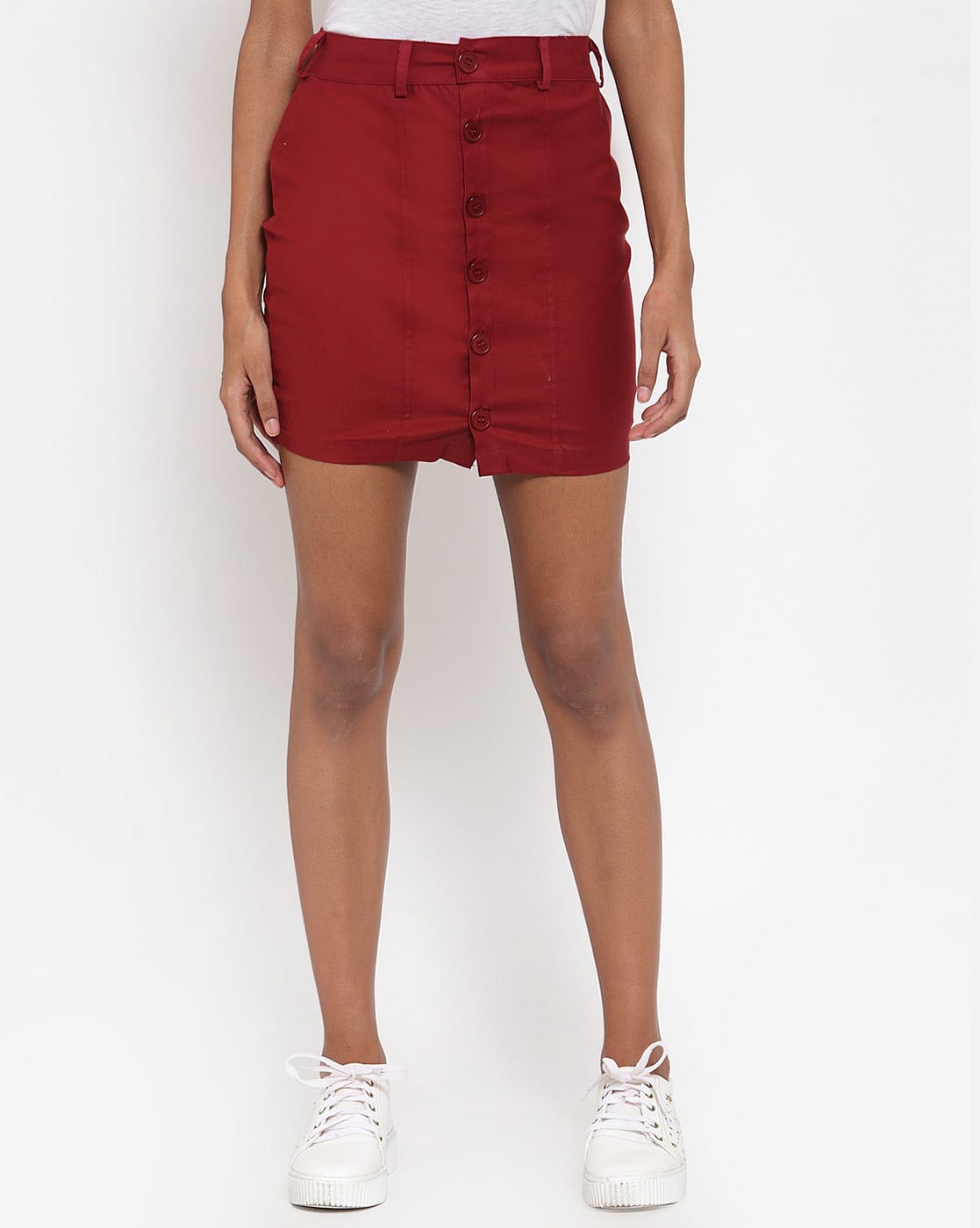 maroon skirt mini