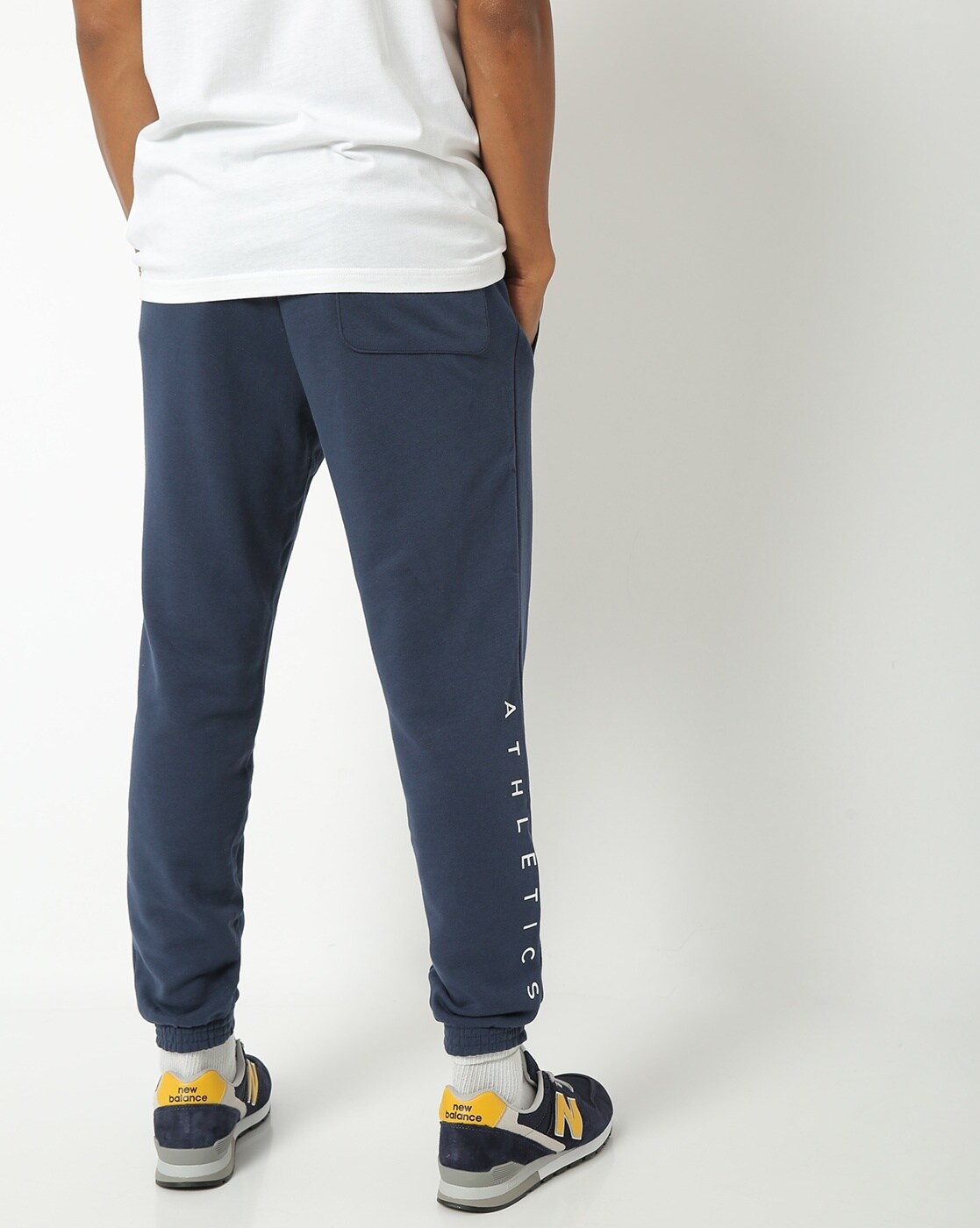 Brand Print High-Rise Joggers with Insert Pockets