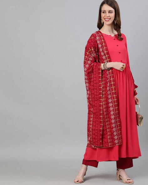 Buy Mustard Yellow Kurta Suit Sets for Women by Jaipur Kurti Online | Ajio .com-saigonsouth.com.vn