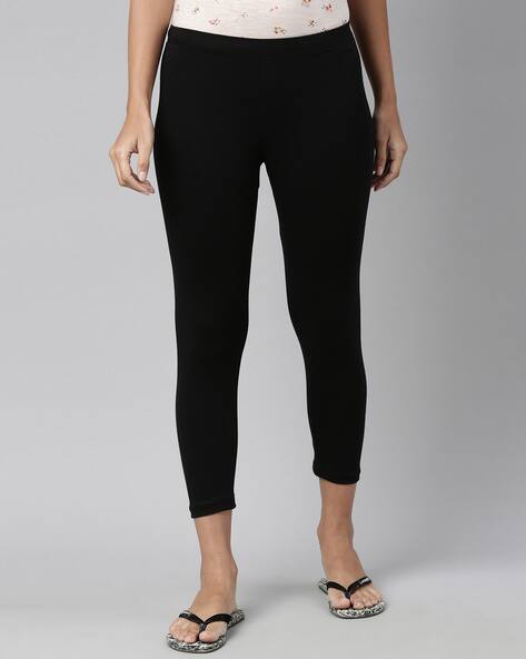 Buy Black Leggings for Women by Kryptic 