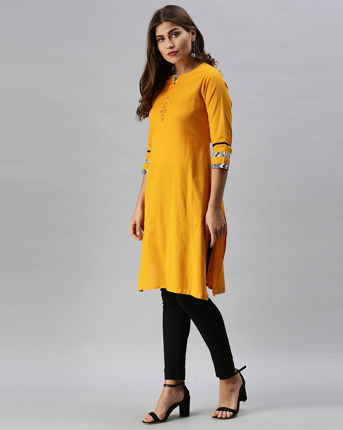 Buy Yellow Kurtis \u0026 Tunics for Women by 