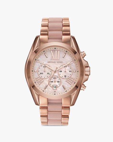 Buy Michael Kors MK6830 Bradshaw Two-Tone Chronograph Wrist Watch | Rose  gold Color Women | AJIO LUXE