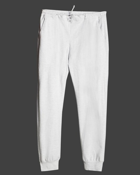 Plain white joggers online cheap