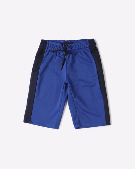 Colourblock Shorts with Drawstring Waistband