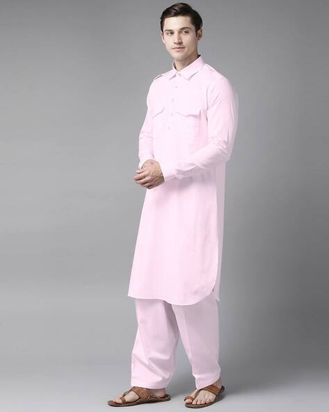pink pathani suit