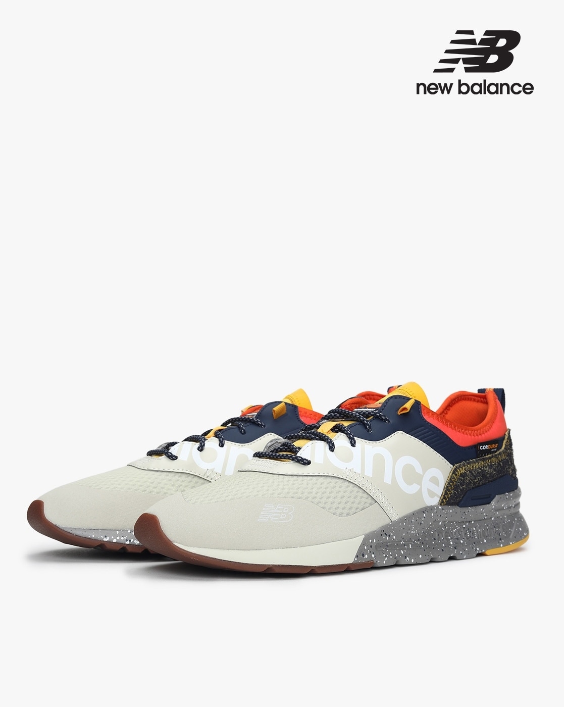 new balance textured lace up shoes