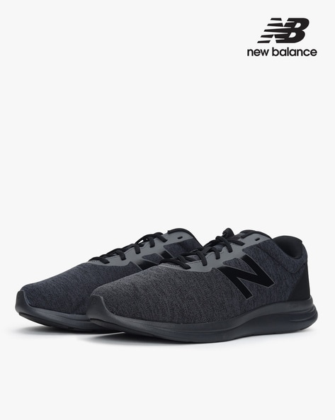 new balance black mesh trainers