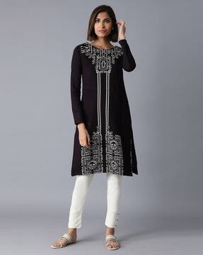 woolen kurta w