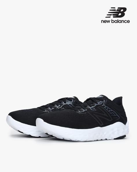 Buy NEW BALANCE BEACON Low-Top Lace-Up Sports Shoes Black Color