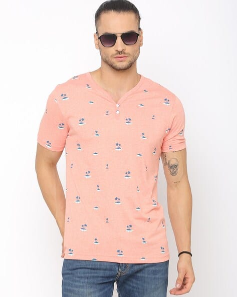 Buy Coral Red Tshirts for Men by 