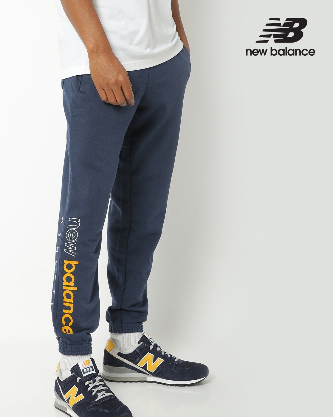 Brand Print High-Rise Joggers with Insert Pockets