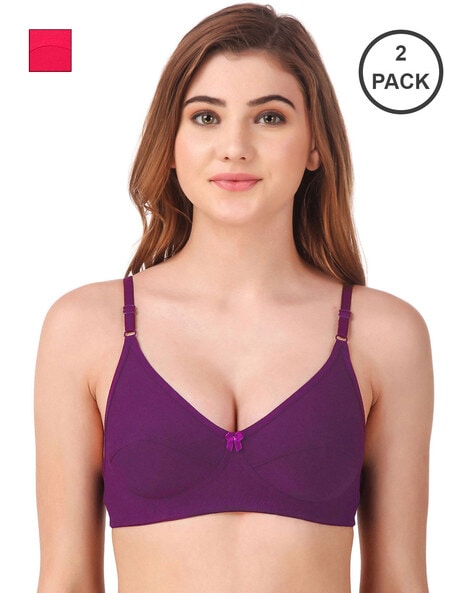 Latest Women's Cotton Solid Bras (Pack of 2) at Rs 999.00