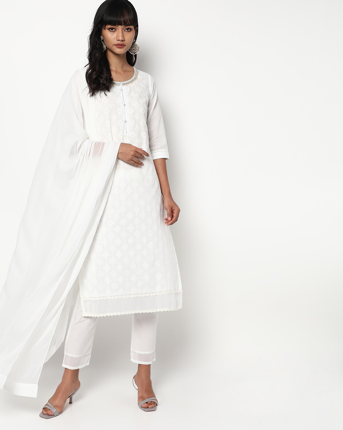 Buy Aurelia Women's Cotton Set (23AUAS14239-606002A_Off-White at Amazon.in