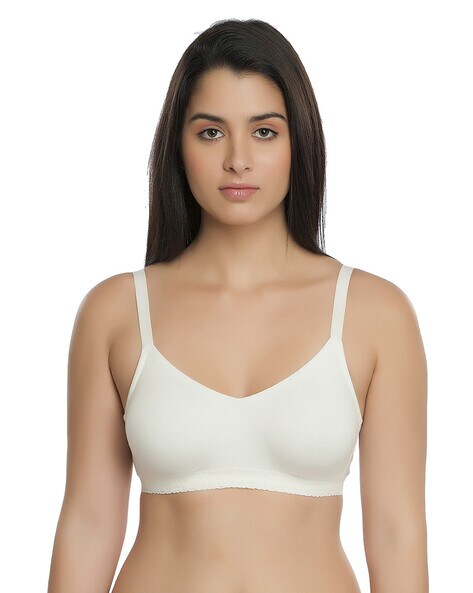 Buy Inner Sense Organic Cotton Antimicrobial Seamless Side Support Bras  (Pack Of 3)-White online