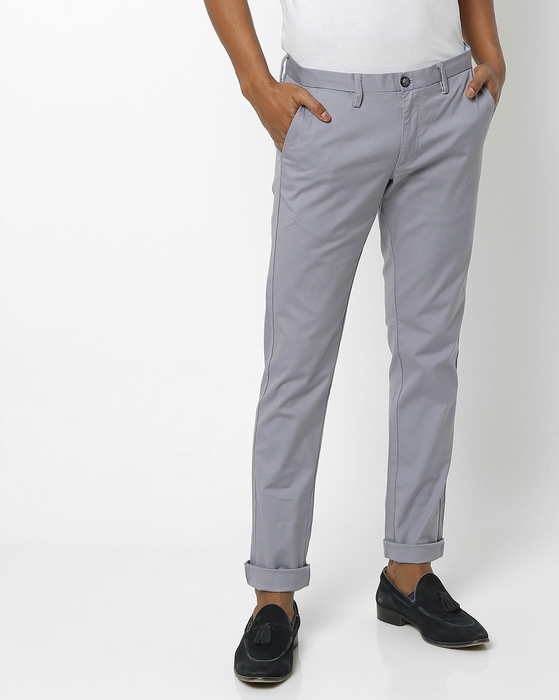 Buy Blue Trousers \u0026 Pants for Men by 