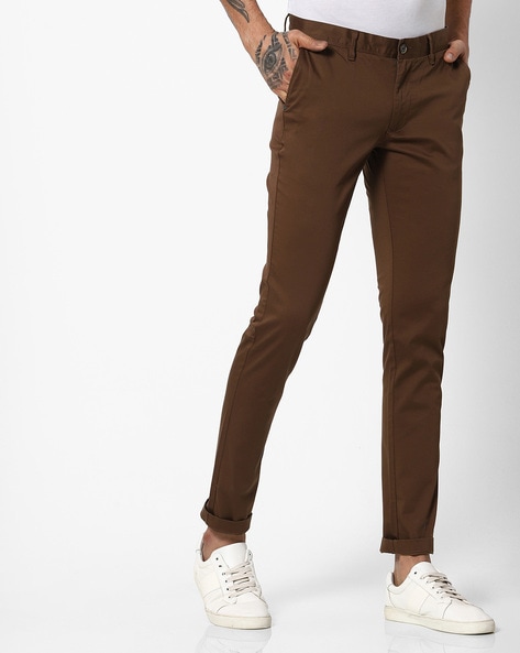 Buy Brown Trousers & Pants for Men by INDIAN TERRAIN Online