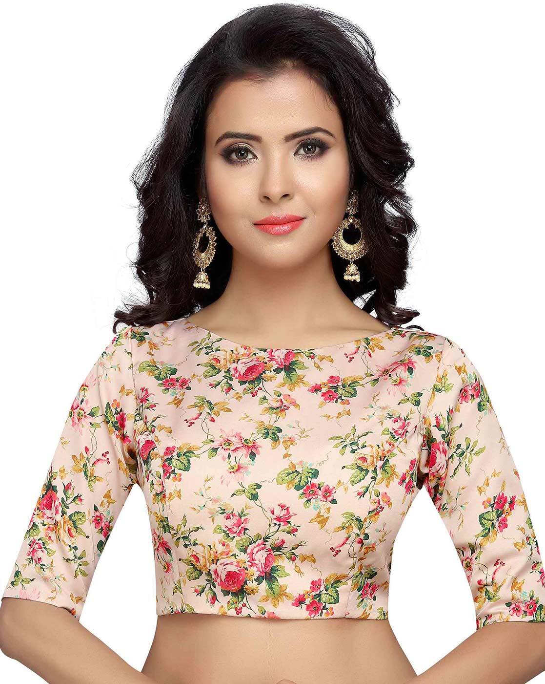 Qarth Designers Satin Floral Print Blouse Material Price in India - Buy  Qarth Designers Satin Floral Print Blouse Material online at Flipkart.com