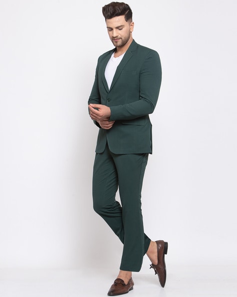 green two piece suit