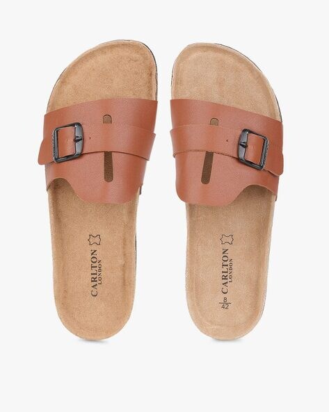 sandals with buckle closure