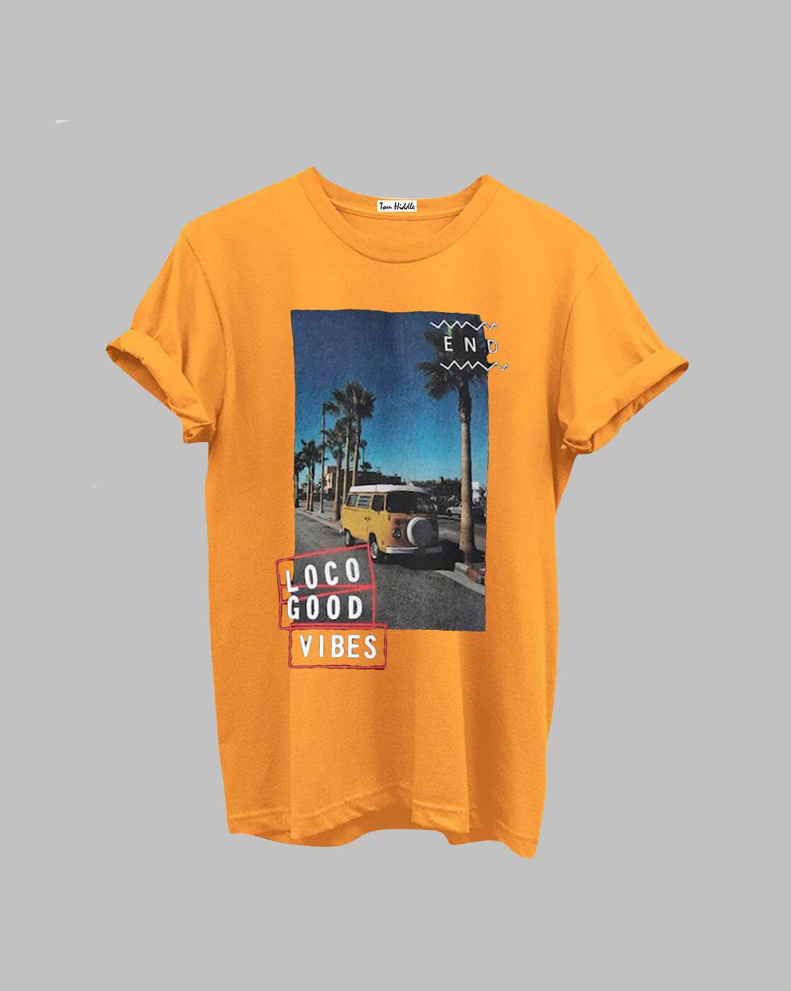 Mustard Tshirts for Men by TOM HIDDLE 